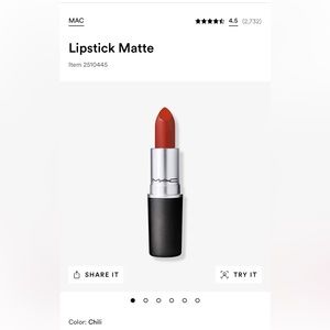 MAC MATTE LIPSTICK 🫦 CHILI‎